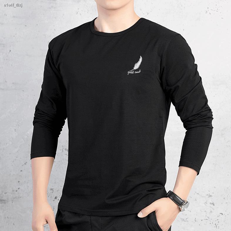 Plus Size 6XL Top for Mens Long Sleeve T-shirt Thin Bottoming Shirt Men ...