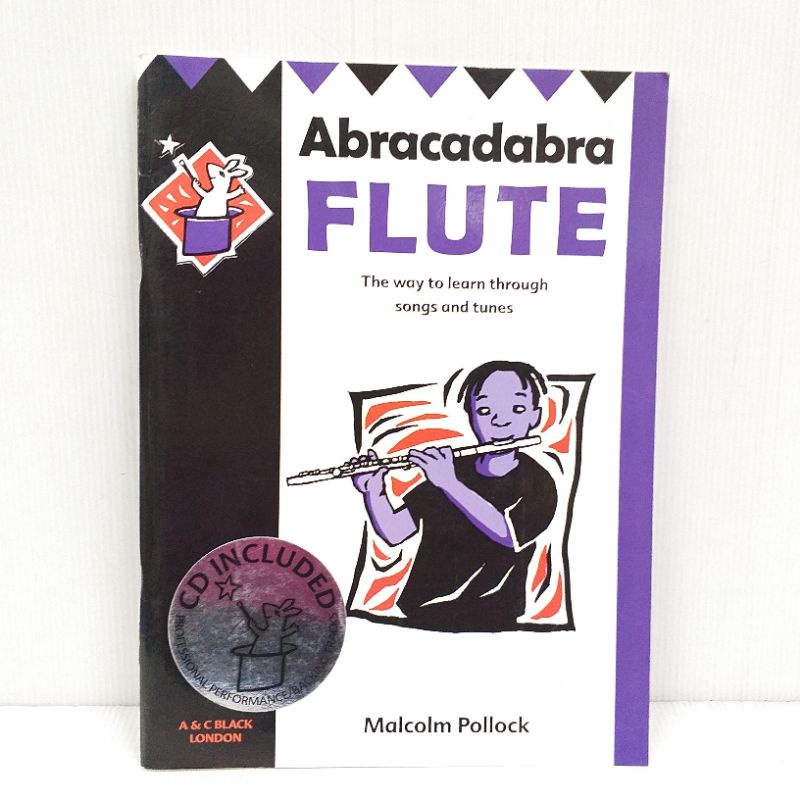 Abracadabra Flute Book หนังสือโน้ตดนตรี ภาษาอังกฤษ มือสอง ไม่มีซีดี ปกอ่อน