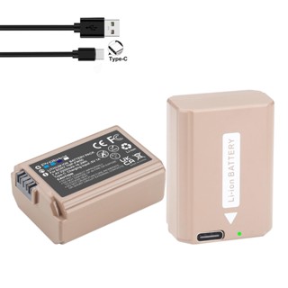 2200MAh แบตเตอรี่ NPFW50 A7r2 Type-C ชาร์จโดยตรงสำหรับ Sony A6400 A6000 Zve10 A 7 A6100 A5100 NEX-7,