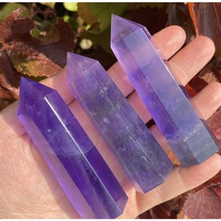 1 Pc Purple Fluorite Tower,Crystal Point Home Decor,Crystal Wand,Energy Crystal Tower,Party Tower,3.5~4 Inches Height