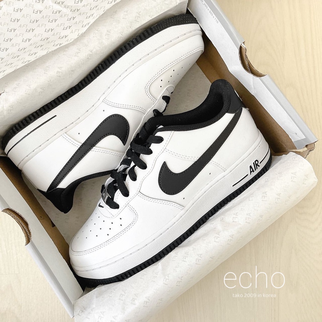 รองเท้าผ้าใบ nike แท้100% ผู้ชาย ผู้หญิง ❈【ของแท้100%】Nike Air Force 1 low 07 ขาวดำขาวเทาแพนด้า AF1 สีเทาสีขาวสีเทาสีเขี