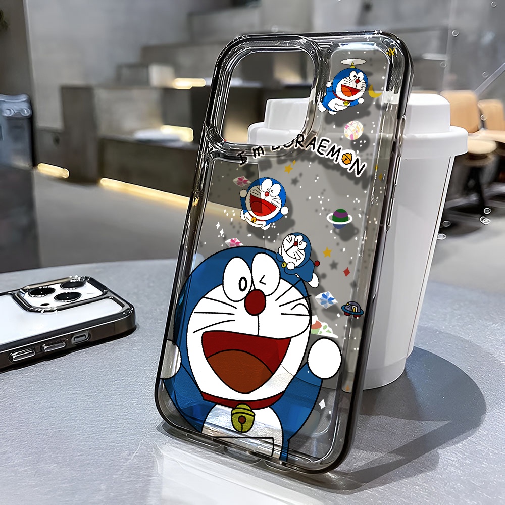 เคสโทรศัพท์มือถือ แบบใส ลายการ์ตูนโดราเอมอน สําหรับ iphone 14 pro max 11 13 12 7 8 Plus X XR XSMax