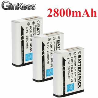 สำหรับ FUJI ฟิล์ม NP-95 NP 95 Li-Ion แบตเตอรี่2800MAh แบตเตอรี่กล้องแบบชาร์จไฟได้ FinePix F30 F31fd 3D W1จริง X100 X100s