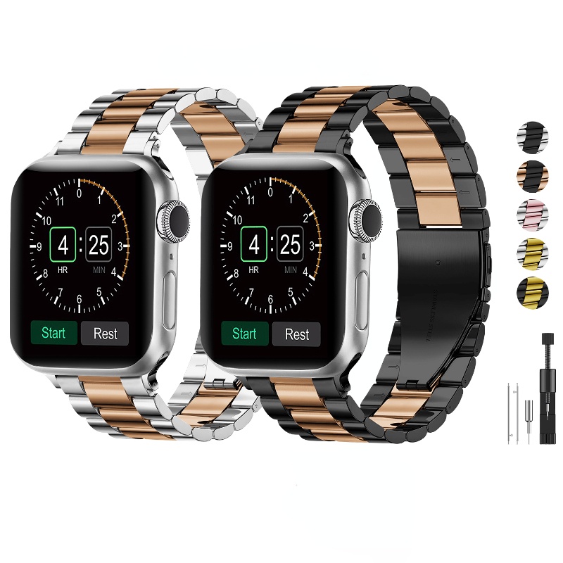 สายนาฬิกา applewatch สายโลหะสำหรับ Apple watch Ultra 49mm 8 7 45mm 41mm Stainless Steel High-End Bus