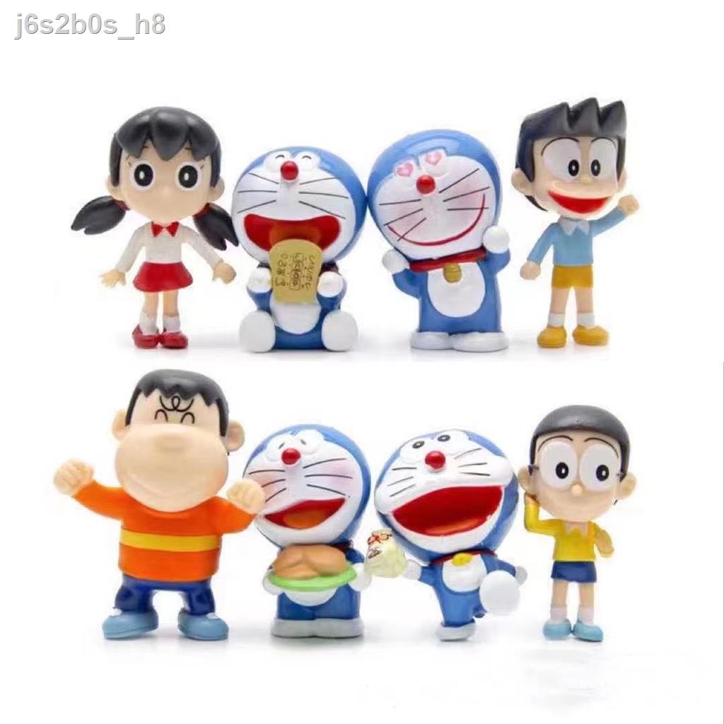 8 Doraemon Family Portraits Doraemon Doraemon Toy Doll Ornament Puppet Model Cake Material Hand-made
