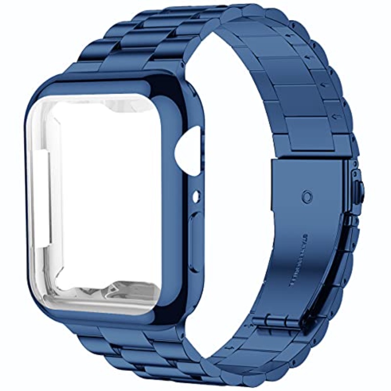 สายนาฬิกา applewatch สาย + เคส สำหรับ Apple Watch Band 45mm 41mm Metal Stainless Steel Bracelet Band For iWatch series 8
