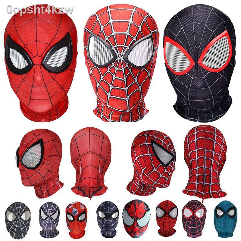 Multiple styles Spider-man Spider Man Miles Morales Elastic Mask Spider-man Headcover Costume Adult 