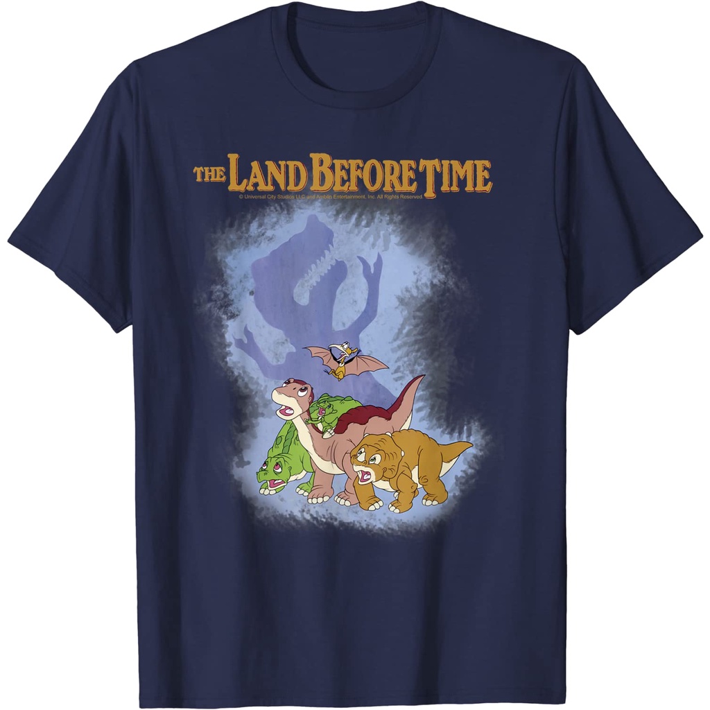 Land Before Time Sharptooth Shadow T-shirt: เสื้อผ้ารองเท้าและเครื่องประดับ