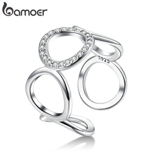 BAMOER Circle To Circle Fashion Ring For Women