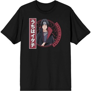 เสื้อยืดสีดำผู้ชาย Naruto Shippuden Itachi Uchiha