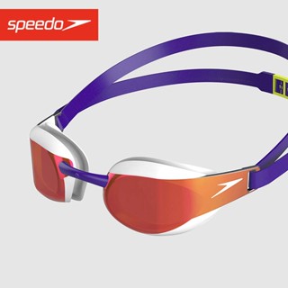 speedo speedo แว่นตาว่ายน้ำชายและหญิง racing แว่นตาว่ายน้ำพิเศษ shark skin กันน้ำเคลือบ anti-fog แว่นตาว่ายน้ำ