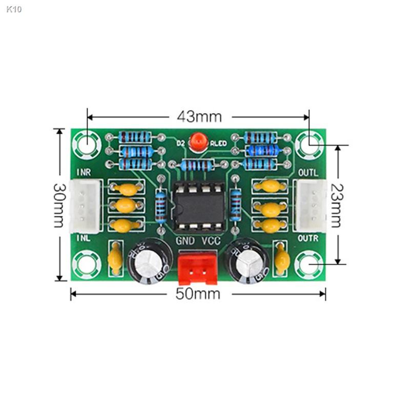 Mini Preamp Op Amp Module Amplifier Dual Channel NE5532 Preamplifier Tone Board 5 Times Wide Voltage