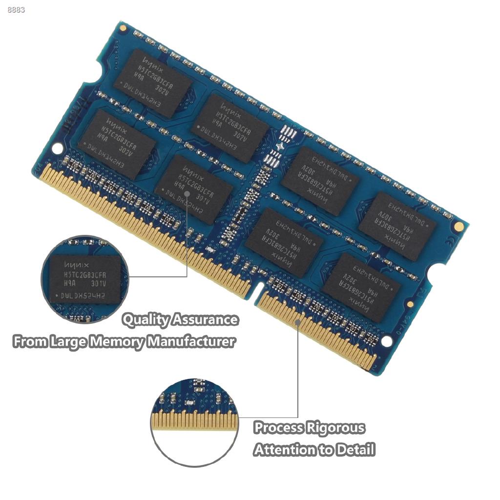 2pcs For Hynix 4GB 2RX8 DDR3 1066MHz PC3-8500S 204PIN SO-DIMM Laptop Memory RAM