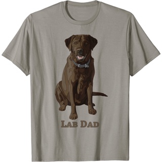 เสื้อยืด Lab Dad Chocolate Labrador Retriever Dog Lover Gift