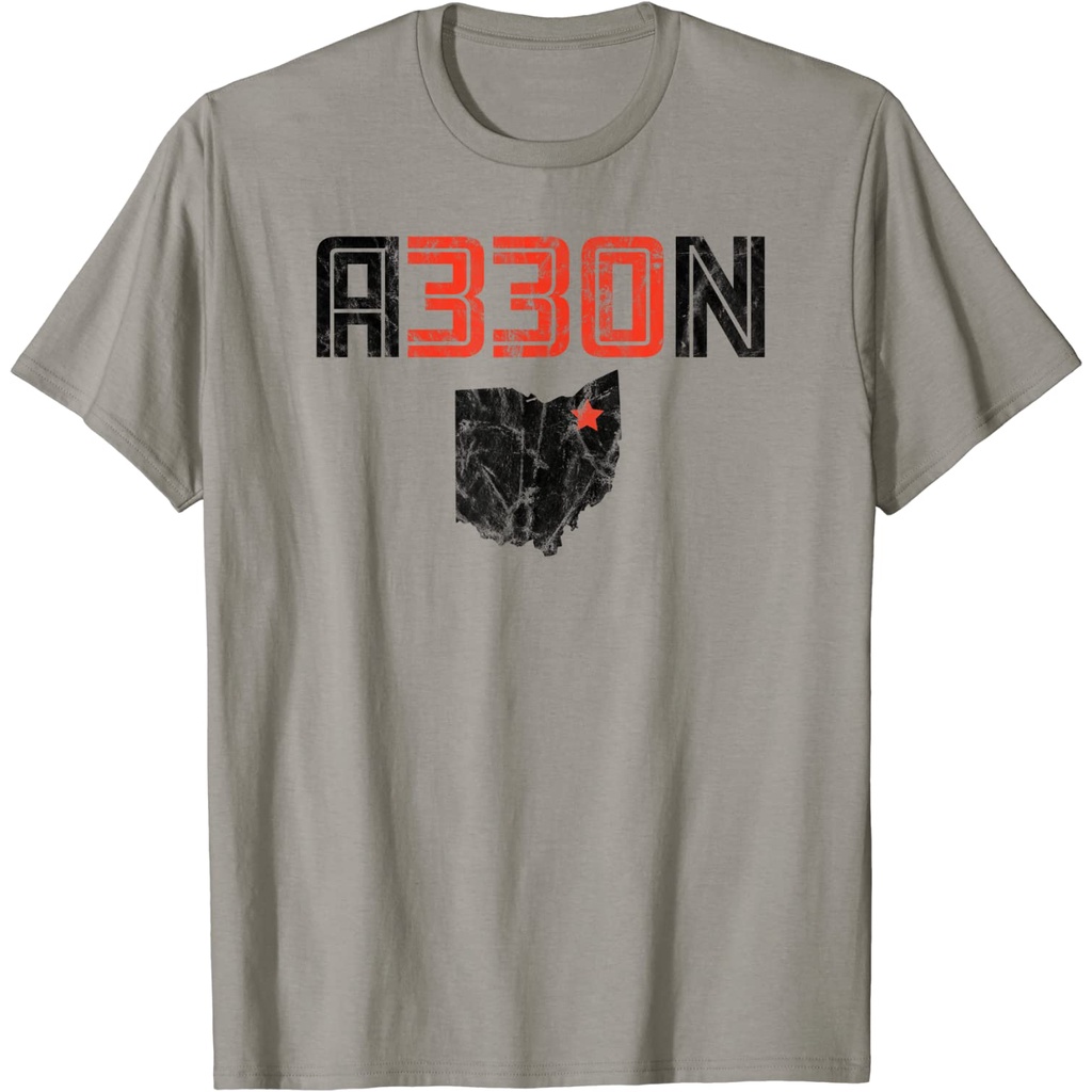 เสื้อยืด Akron Ohio Vintage 330 รหัสพื้นที่ Akron Roots Tee T-shirt