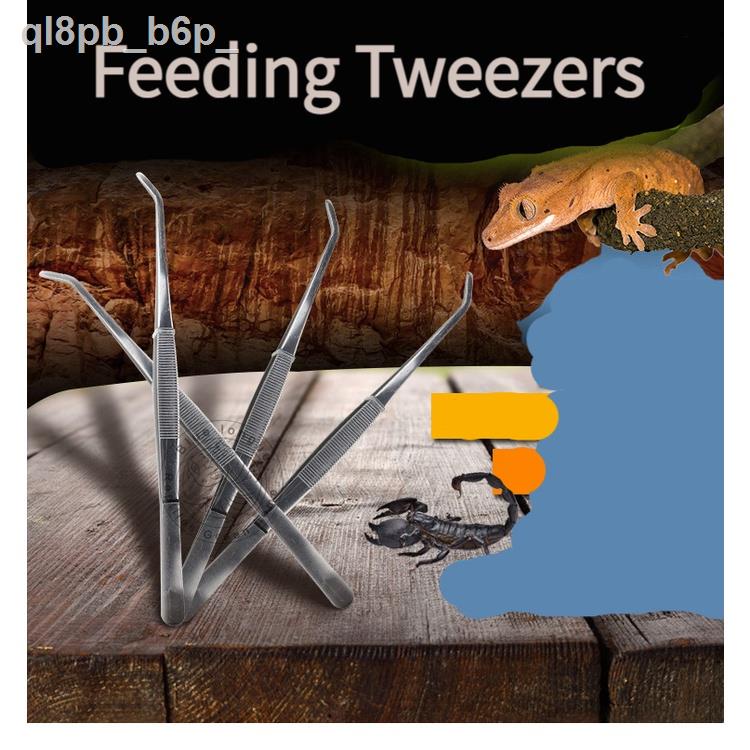 1Pcs Stainless Steel Tweezers Aquarium Clip Microscopic View Fleshy Non-Slip Tweezers Reptile Feed Forceps Tweezers Forc