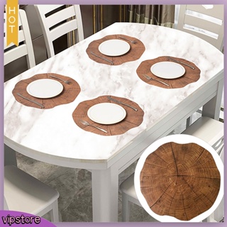 [VIP] Wood Grain Plastic Placemat Table Mat Cup Plate Bowl Pad Coaster Anti-skid Decor