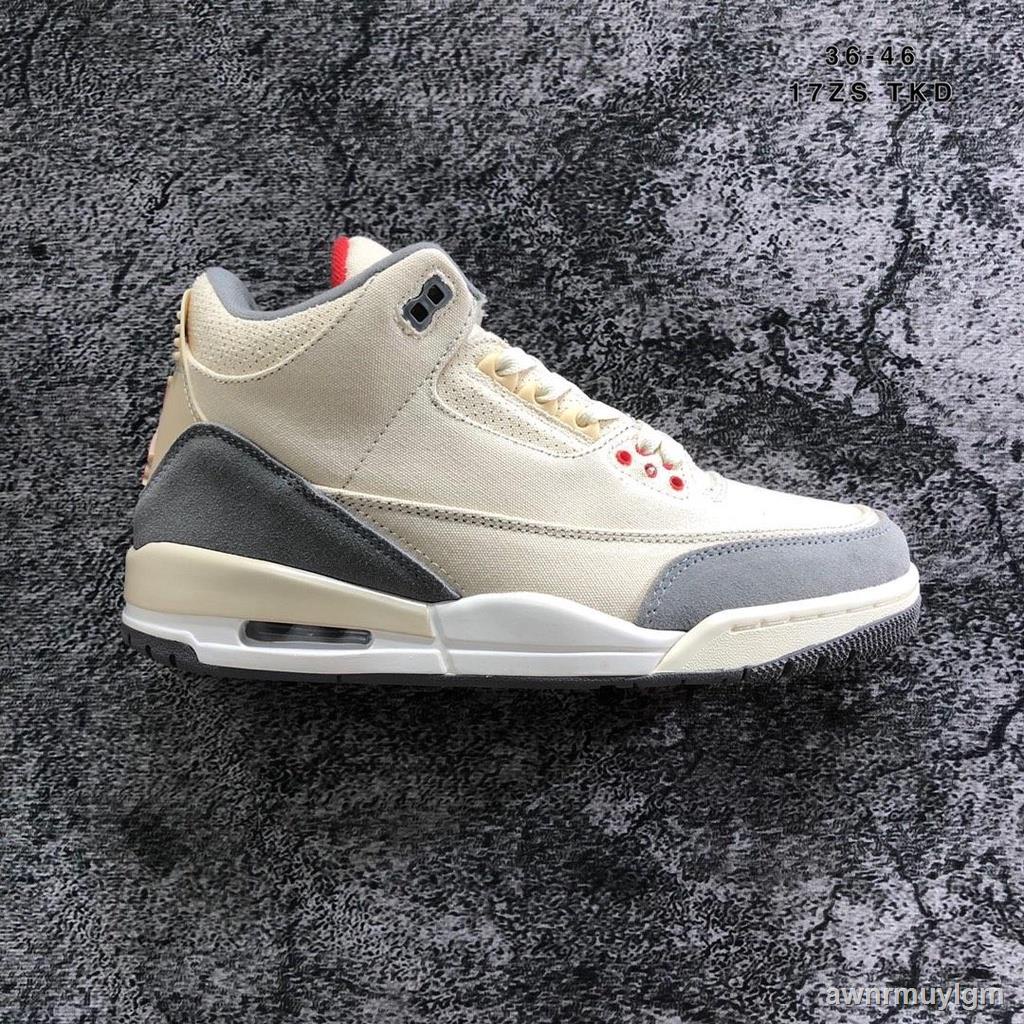 ☒ஐ♧▧⊕┇Nike Air Jordan 3 Retro Men s Shoes Women Tennis Sneakers Mid-Tube Casual Sports Culture รองเท้าบาสเก็ตบอล. CT8532