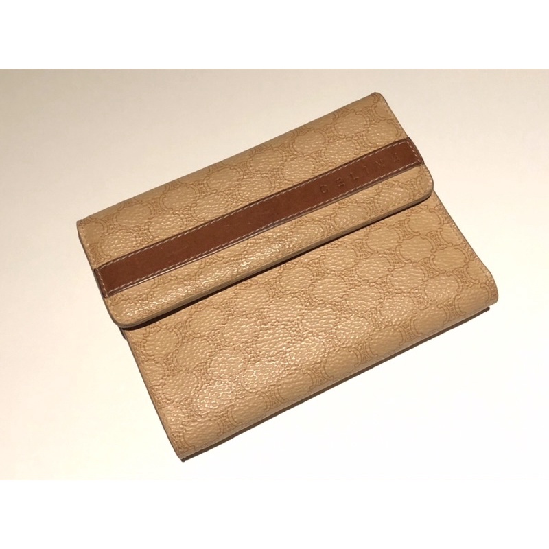 กระเป๋าตังค์เซลีน CELINE Macadam wallet vintage วินเทจ ของแท้ 100% 💯 มือสอง สามพับ