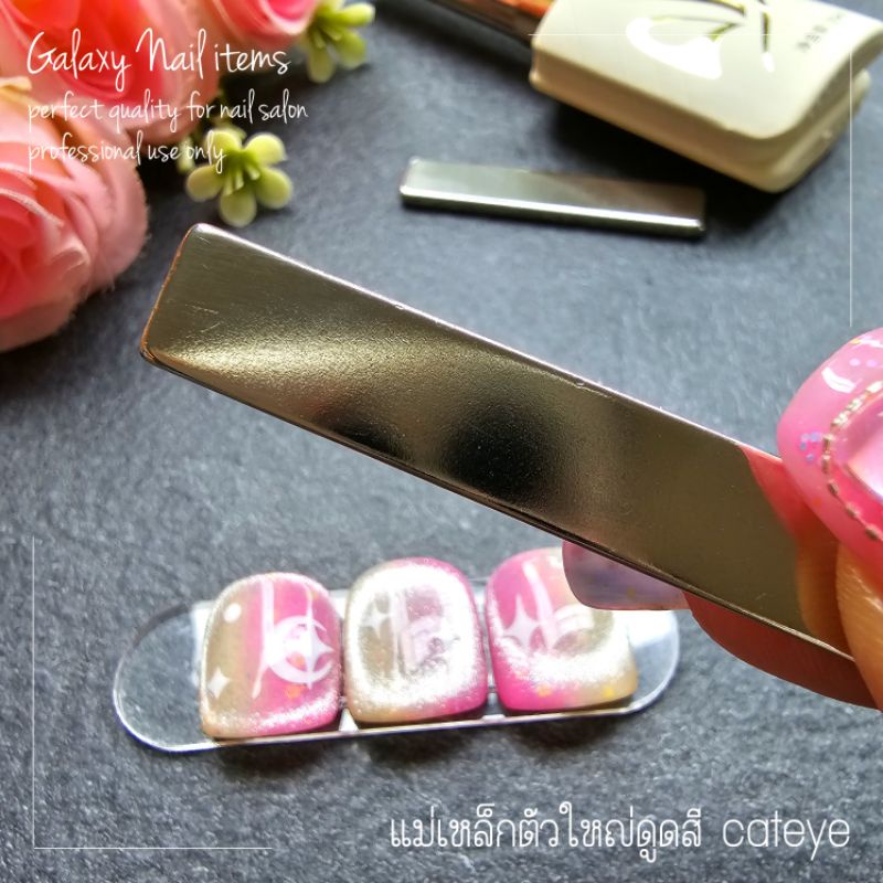 แม่เหล็กตัวใหญ่ แต่งเล็บดูดสีแคทอาย