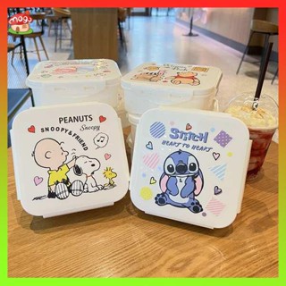 กล่องข้าวเข้าไมโครเวฟได้ กล่องข้าวเด็ก ญี่ปุ่นน่ารัก Snoopy การ์ตูนกล่องเก็บปิดผนึก, กล่องเก็บตู้เย็น, กล่องเก็บสด, กล่องเบนโตะนักเรียน