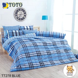 Toto (ครบเซ็ต) ผ้าปูที่นอน+ผ้านวม 3.5ฟุต 5ฟุต 6ฟุต พิมพ์ลาย กราฟฟิก TT278 BLUE #โตโต้ เครื่องนอน ชุดผ้าปู ชุดผ้าปูเตียง