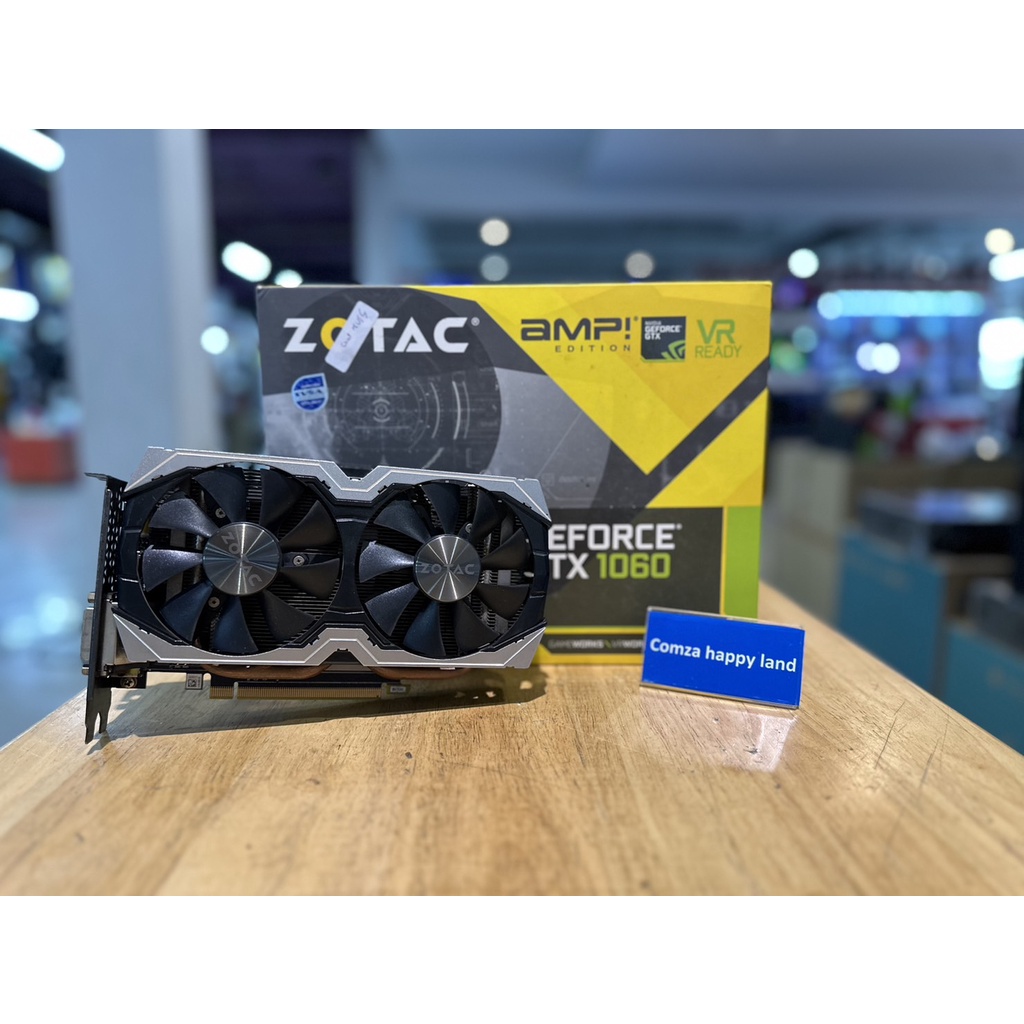 การ์ดจอ ZOTAC GTX 1060 6GB oc ต่อไฟเลี้ยง 6pin การ์ดจอมือสอง พร้อมส่ง