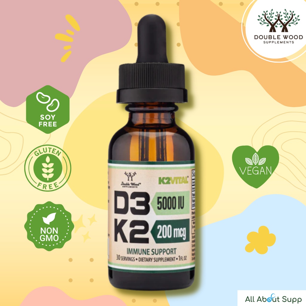 Vitamin D3 + K2 Liquid - 5000IU 200mcg บำรุงกระดูก เสริมสร้างภูมิคุ้มกัน ดูดซึมได้มากกว่า
