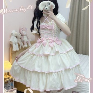 ❍▬สปอต [Moonlight Girl] นางฟ้าของแท้สามส่วน Lolita organza ชุดวันเกิดชุดเจ้าหญิงฤดูร้อน