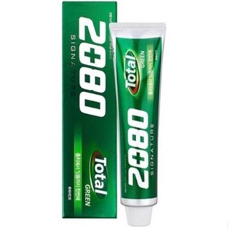 ยาสีฟันเกาหลี 2080 ซิกเนเจอร์ total 2080 signatrue green fresh mint toothpaste 150g 2080시그니처토탈그린