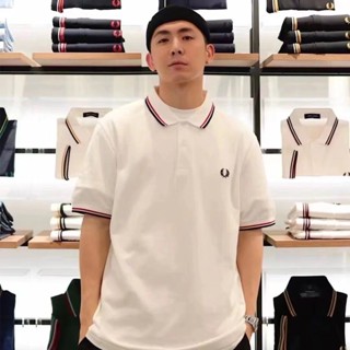 Fred PERRY เสื้อยืดโปโล แขนสั้น ลําลอง สีสันสดใส สไตล์อังกฤษ เหมาะกับฤดูร้อน สําหรับผู้ชาย 2023