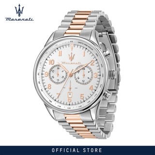 [2 Years Warranty] Maserati Tradizione 45mm White Silver Dial Mens Chronograph Quartz Watch R8873646002