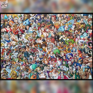 จิ๊กซอว์ไม้ รูปการ์ตูนอนิเมะ One Piece ขนาด 12 ซม. ของเล่นเสริมการเรียนรู้ สําหรับเด็ก และผู้ใหญ่ 1,000 ชิ้น