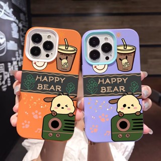 3 in 1 เคสโทรศัพท์มือถือ ซิลิโคน ลายกล้องถ่ายรูป Pochacco สีพื้น สําหรับ iPhone 14Promax 13 12 11 7Plus X XR