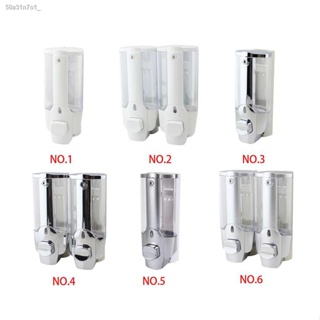 Single Double Head Liquid Soap Dispenser Wall-mounted Bathroom Liquid Container