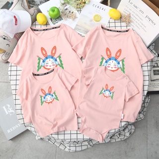 พร้อมส่ง เสื้อยืดแขนสั้น ผ้าฝ้าย สไตล์เกาหลี แฟชั่นฤดูร้อน สําหรับแม่ และลูก 2023