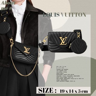 หลุยส์วิตตอง Louis Vuitton /NEW WAVE MULTI-POCHETTE ชุดสองชิ้น/กระเป๋าใส่เหรียญ/กระเป๋าสะพายข้าง/กระเป๋าสะพาย