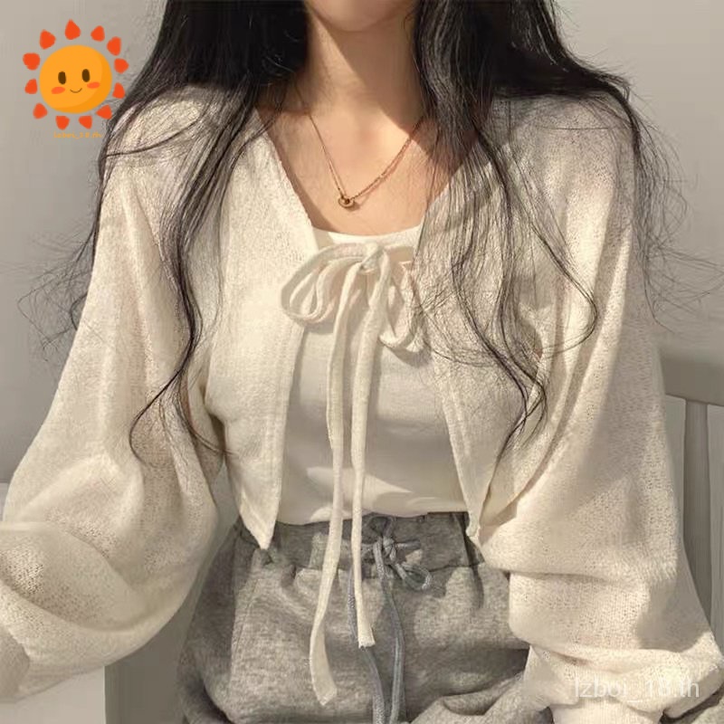 เสื้อคลุมผูกหน้าKorea style พร้อมส่ง ส่งจากไทย ร้านค้าคนไทย 【Cool summer18】