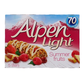 อัลเพนไลท์ธัญพืชชนิดแท่งผสมซัมเมอร์ฟรุต 95กรัม  /  Alpen Light Summer Fruit Cereal Bars 95g.