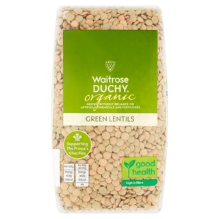 เวทโทรสถั่วเลนทิลส์เขียว 500กรัม  /  Waitrose Duchy Green Lentils 500g.