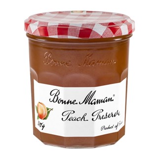 บอนน์มาม็องแยมลูกพีช 370กรัม  /  Bonne Maman Jam Peach Preserve 370g.