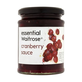 เวทโทรสเอสเซนเชี่ยลซอสสำหรับราดอาหารรสแครนเบอร์รี่ 305กรัม  /  Waitrose Essential Cranberry Sauce 305g.