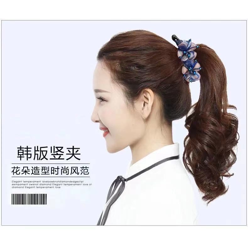 Dl ✿คลิปหนีบกล้วย✿ พร้อมส่ง กันลื่น รัดรูปมาก! กิ๊บติดผมหางม้า แนวตั้ง ขนาดเล็ก แบบเรียบง่าย สไตล์เกาหลี สําหรับผู้หญิง