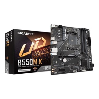 อุปกรณ์คอมพิวเตอร์ + MAINBOARD (เมนบอร์ด) GIGABYTE B550M K (REV. 1.0) (DDR4) (SOCKET AM4) (MICRO-ATX)