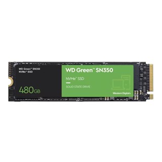 อุปกรณ์จัดเก็บข้อมูล + 480 GB SSD (เอสเอสดี) WD GREEN SN350 PCIe/NVMe M.2 2280 (WDS480G2G0C)