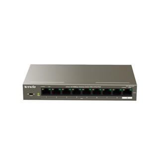 อุปกรณ์เน็ตเวิร์ค ++ SWITCH (สวิตซ์) TENDA 19-PORT 10/100MBPS ETHERNET SWITCH WITH 8-PORT POE (TEF1109P-8-63W)