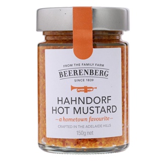 บีเรนเบิร์กฮานดอร์ฟฮอตมัสตาร์ด 150กรัม  /  Beerenberg Hahndorf Hot Mustard 150g.