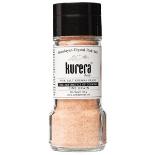 เคียวร่าเกลือหิมาลัยสีชมพูชนิดบดละเอียดแบบขวด 130กรัม  /  Kurera Fine Grain Himalayan Pink Salt 130g.