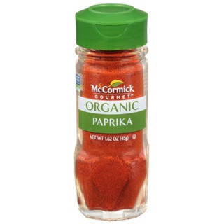 แม็คคอร์มิคออร์แกนิคปาปริก้าป่น 45กรัม  /  Mccormick Organic Paprika Ground 45g.