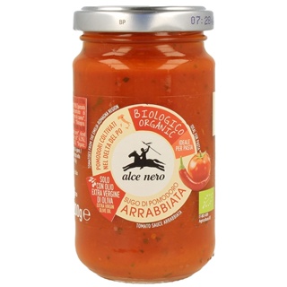 อัลเซเนโร่ซอสมะเขือเทศออร์แกนิคอาร์ราเบียต้า 200กรัม  /  Alce Nero Organic Tomato Sauce Arrabbiata 200g.